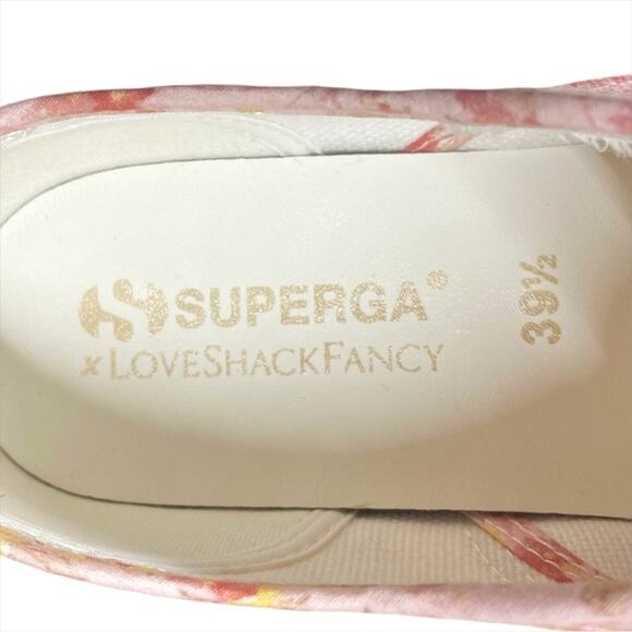 SUPERGA x LOVESHACKFANCY 2730 Espadrille Sneakers in Floral Tokyo Pink Size 8.5 - Picture 11 of 12